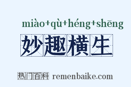 妙趣横生是什么意思的图片